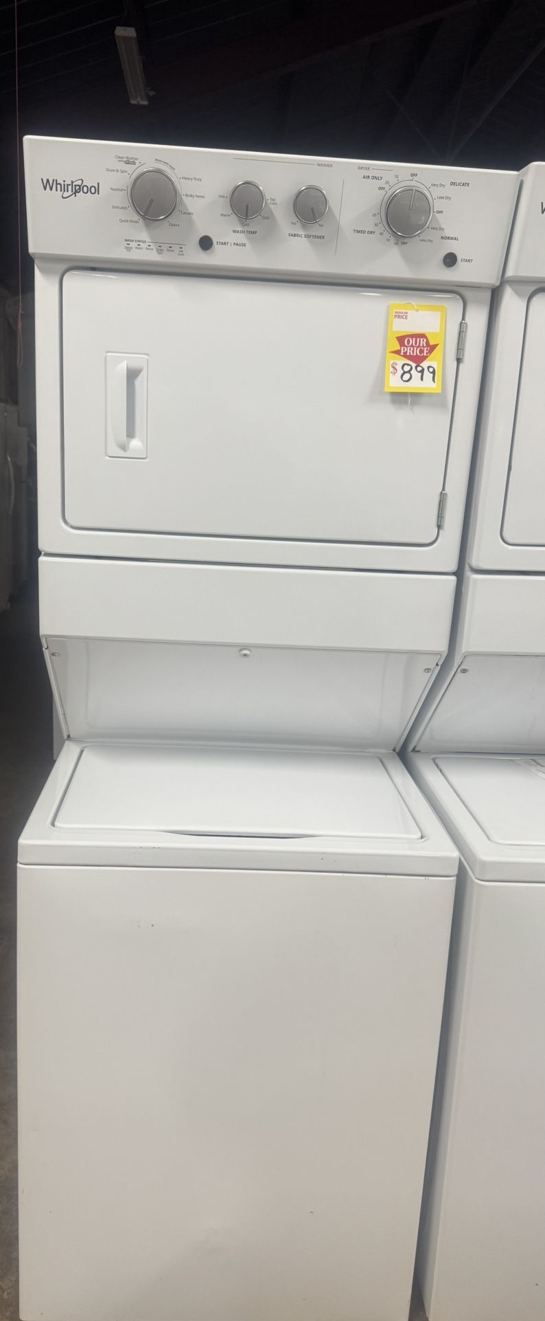 USED WHIRLPOOL STACK LAUNDRY CENTER
