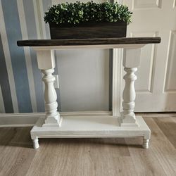 Handcrafted Wooden Console Table