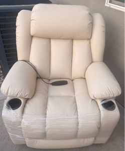 PARKOL Stand Assist Power Lift Recliner Chair for Limited Mobility Elderly 8-point massage, lumbar heat, silent motor, water-resistant PU leather, USB