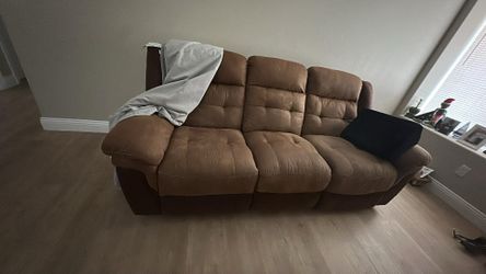 Suede couches $400 OBO OBO