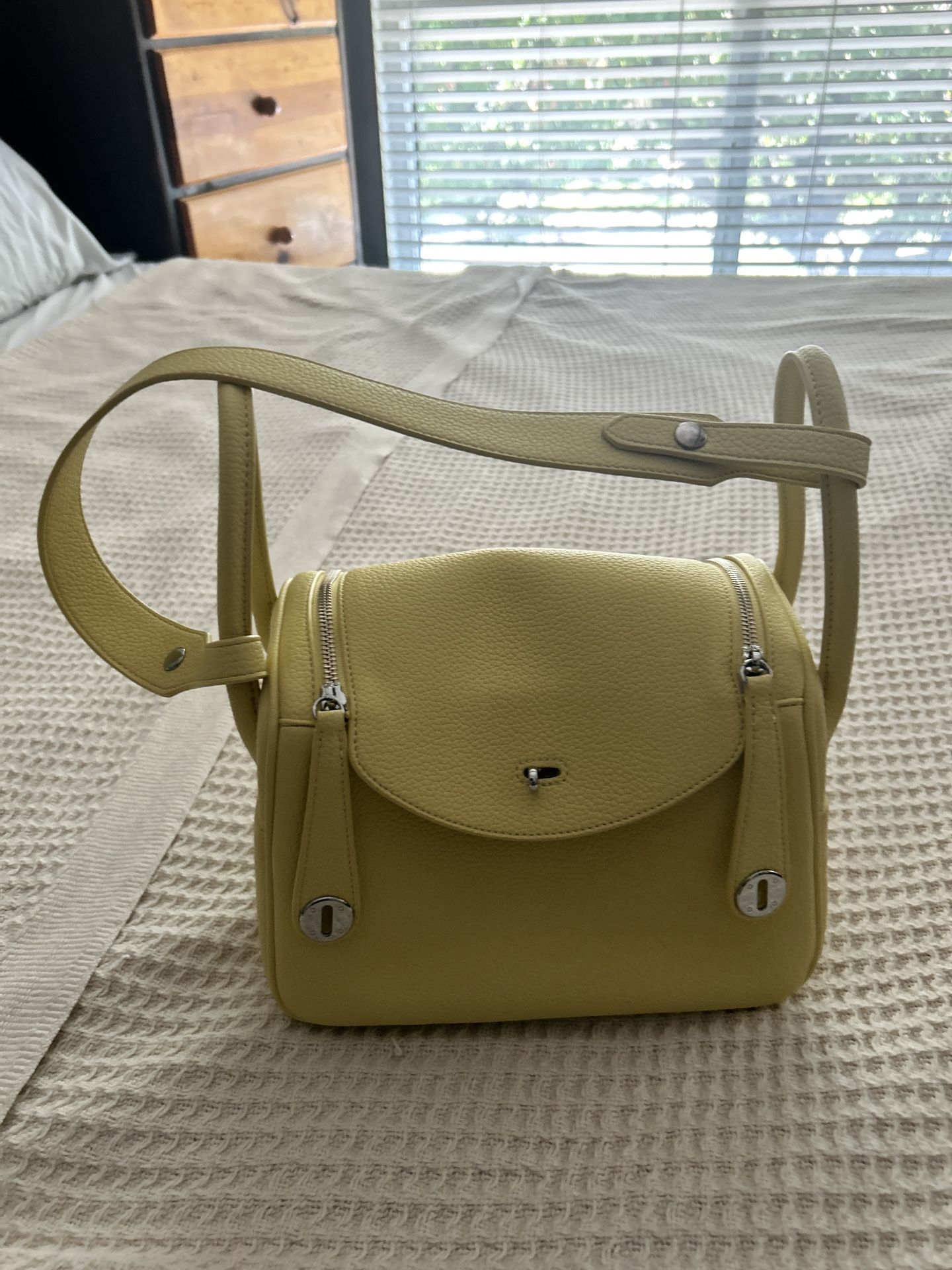 Yellow Genuine Leather Bag 