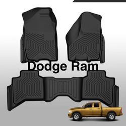 TPE floor mats liners for Dodge Ram 2009 to 2018 1500 quad cab
