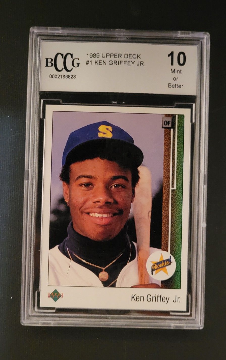 1989 Upper Deck #1 Ken Griffey Jr Rookie Graded Beckett BCCG 10