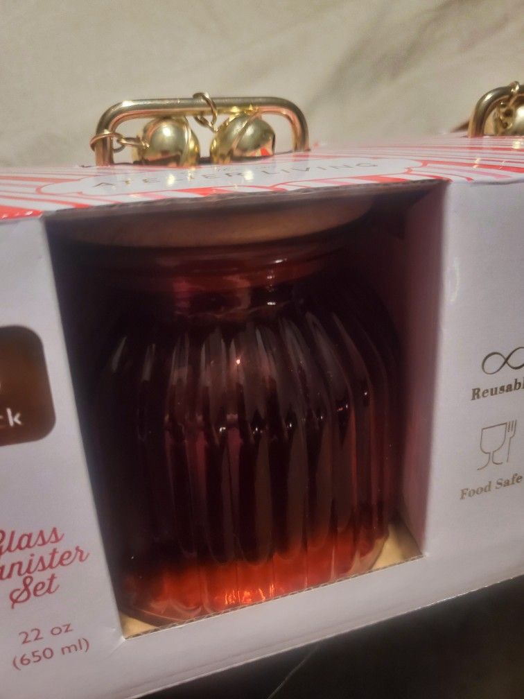 Atelier Living 3 Pack Glass Canister Set