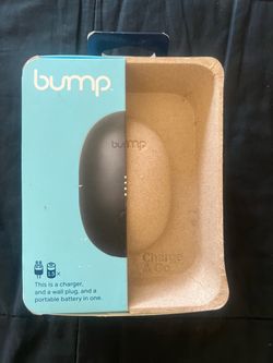 NEW Sealed Bump Portable Power Bank & Wall Charger Combo | Karim Rashid Designer Travel Battery Pack 3350mAh Black