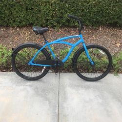 26” Huffy Cranbrook Mens Blue And Black Beach Cruiser 