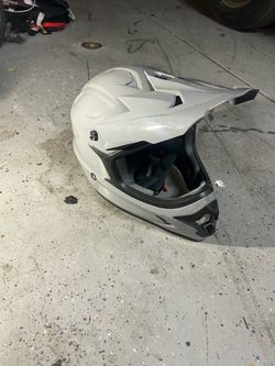 White Motocross Full-Face Helmet