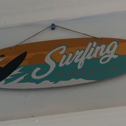 Surfboard Sign Foot And Half Long (Great For Any Beach 🏖️ Goer)