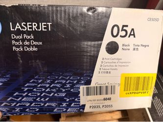 New in box set of 2 black toner HP # 05A