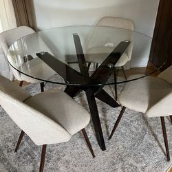 Kitchen Table With Glass Top