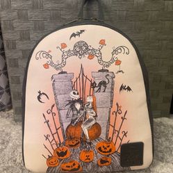 Loungefly The Nightmare Before Christmas Jack & Sally Graveyard Mini Backpack