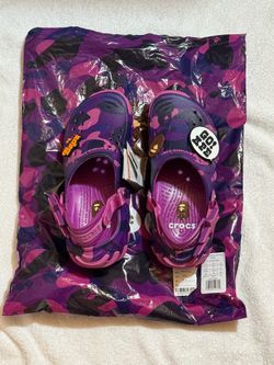 Bape x Crocs echo RO Clog (Purple Camo) Size 7 Men