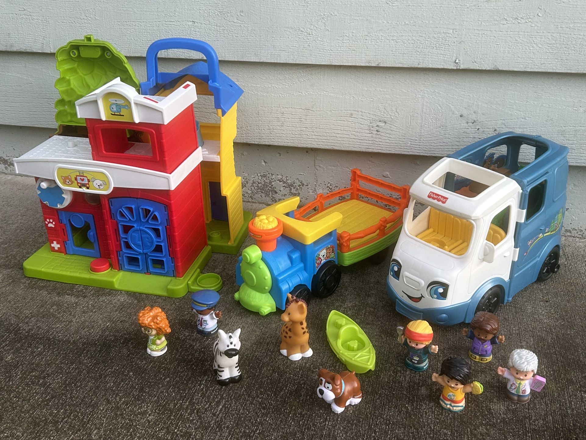 Fisher Price Little People Pet Hospital Train Camper And More
