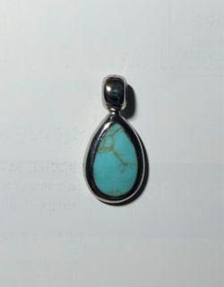 Turquoise Silver Charm