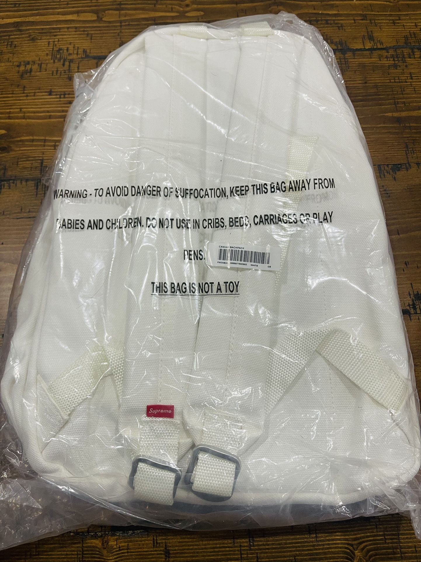 Supreme Canvas Backpack - White