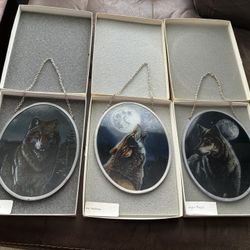 RARE Vintage “Wolf” Glassmasters Of The Stained Glass Guild Set!