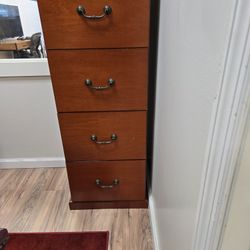 Oak Wood File Cabinet 