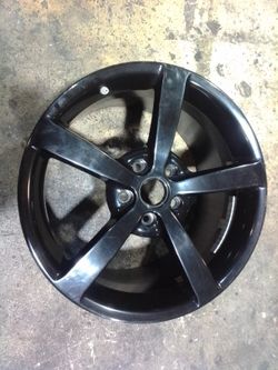 05-13 Chevy Corvette C5 Wheel Rim 19x10" Rear Black 5 spoke 3635-S