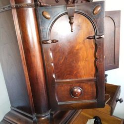 Antique Tall Cabinet With Key 