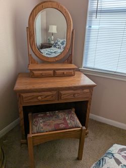 Amish oak vanity
