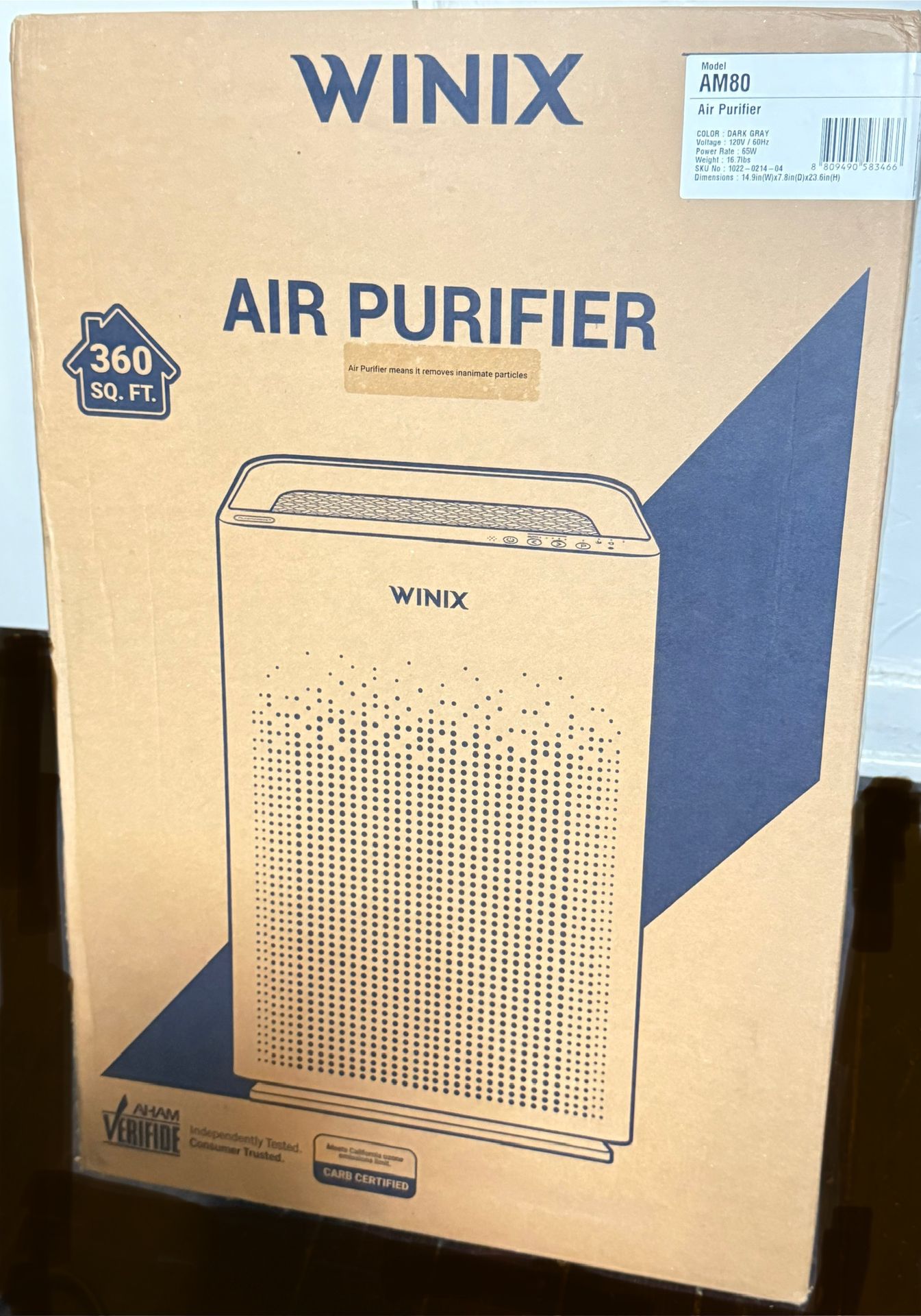 Brand New Sealed in Box - Winix AM80 4-Stage True HEPA Air Purifier with Washable AOC Carbon Filter & PlasmaWave Technology