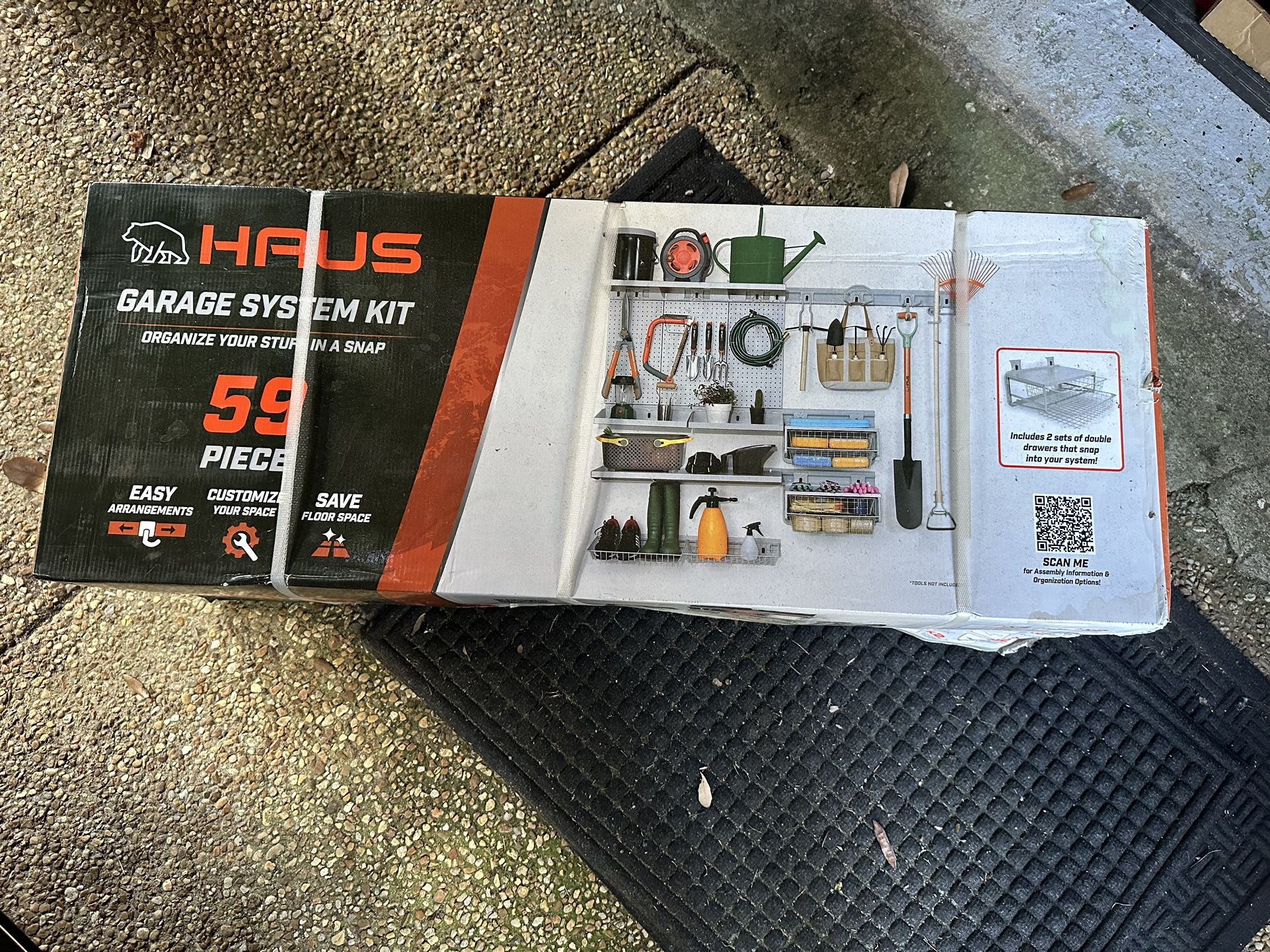 NEW Haus 59 Piece Garage Or Basement Shelf Organization Set Normally $179!