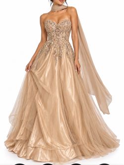 Gold Beaded Corset Ball Gown