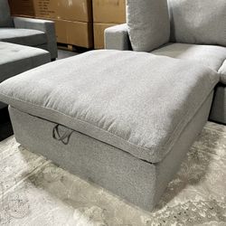 Brand New Washable Cloud Storage Ottoman – Gray/Dark Gray/Green – Only $149