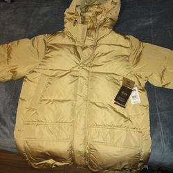 Can Puffer Jacket In Sand Color 