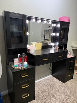 Vanity with matching stool