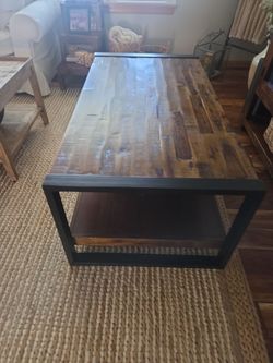 Industrial/Farm House Style Coffee Table Brown