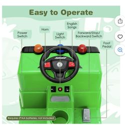 Infans 12V Recycling Garbage Truck Electric Ride On Toy Remote w/ Recycling Accessories