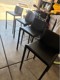 Tall leather chairs
