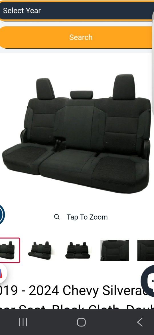 Silverado 2019 -2025 Rear Seat.      Aciento Trasero 