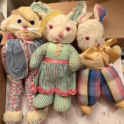 3 Vintage Easter Bunnies 