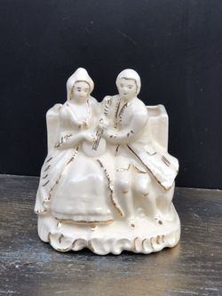Victorian Porcelain Couple Planter
