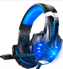 Stereo Gaming Headset for PS4 PC Xbox One PS5 Controller, Noise Cancelling Over Ear Headphones with Mic