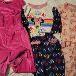 Girls Size 8 Long Sleeves And Pants Pj Sets (3) 