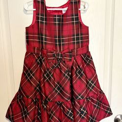 Girls Plaid Holiday Dress