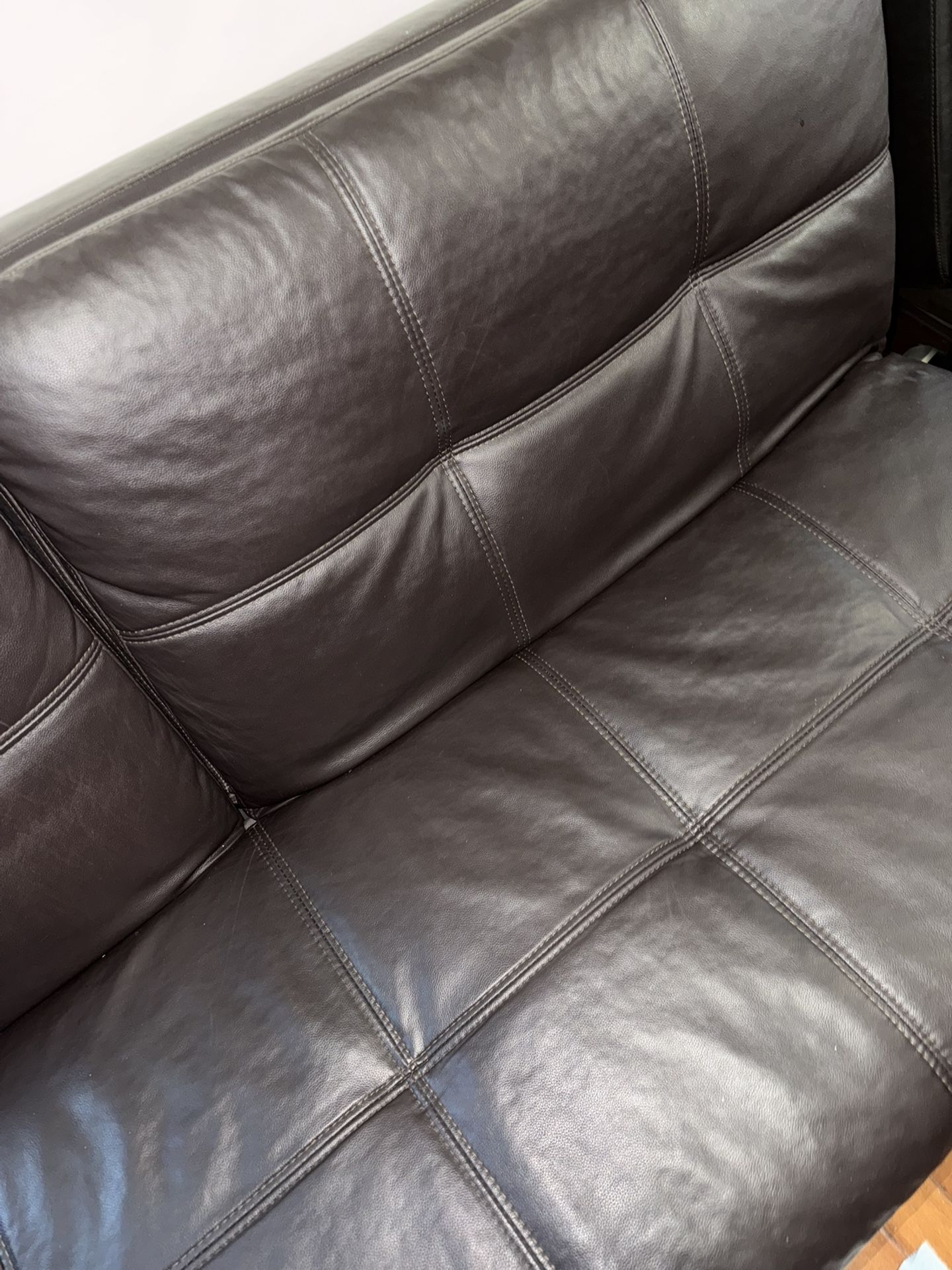 Leather futon