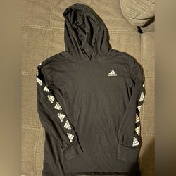 Adidas Boys 10/12 Black long sleeve hoodie