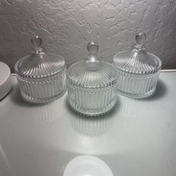 Glass Jars. Decor. Jewelry Holder. For Trinkets