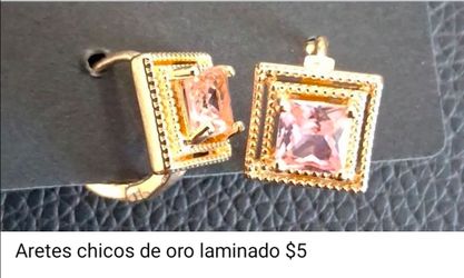 Aretes de oro laminado excelente calidad
