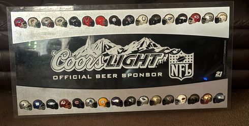 Coors Light NFL Edge Lit Helmet Sign
