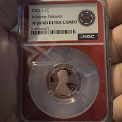 2025 S 1C NGC Advance Releases PF69 Ultra Cameo - Last Year Of The Penny!