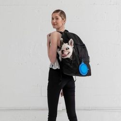 TIMBUK2 Muttmover pet dog Luxe Backpack Medium mesh screen heavy duty Holds 20lb weight