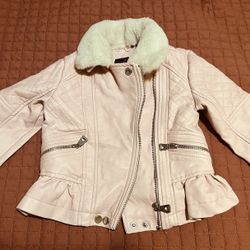 Urban Republic Pink Faux Leather Jacket-3T