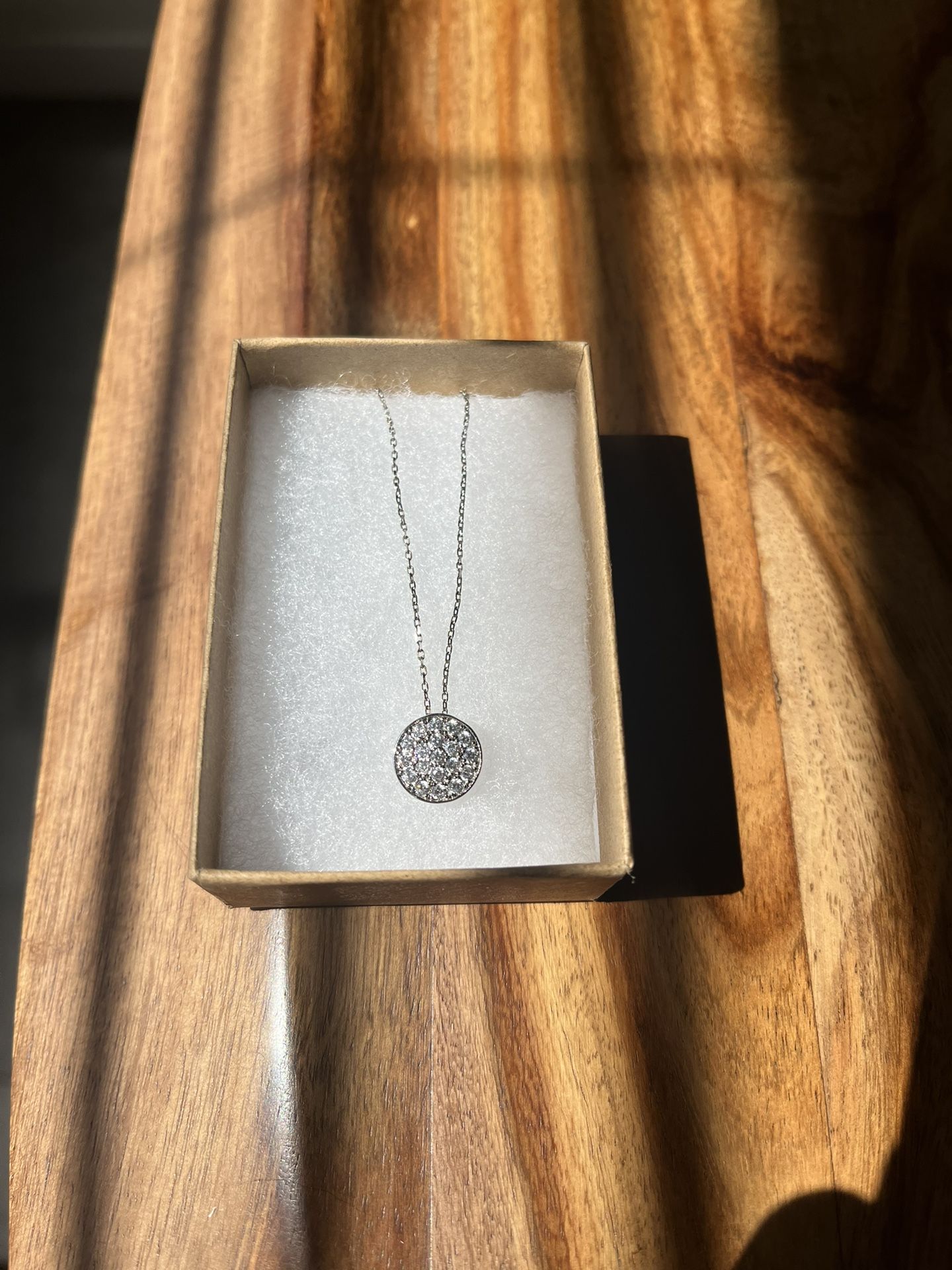 Synthetic Diamond Pendant Necklace