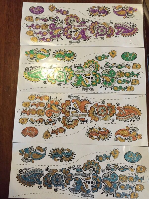 Brand new hand henna stickers