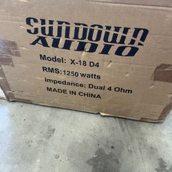 Car-audio Pair Of Sundown Audio X18 D4 New